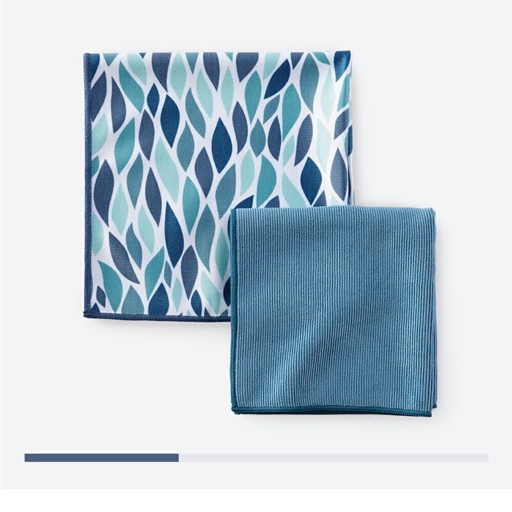 Norwex Enviro Cloth and Window Cloth Basic Package Leaves & Teal NWT